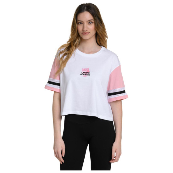Target Γυναικεία κοντομάνικη μπλούζα Single Jersey Crop Top Queen